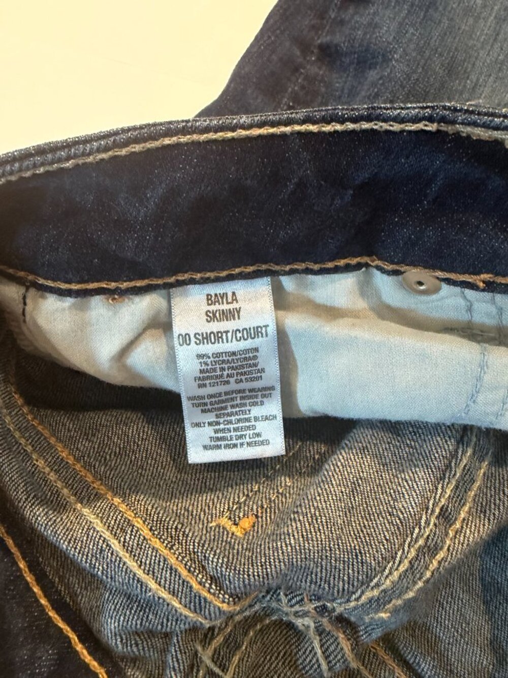 Aeropostale Bayla Skinny Dark Wash Jeans Women's 00 Short - Picture 6 of 6